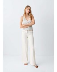 MANGO TEEN - Low-Waist Jeans With Permanent Studs - Lyst