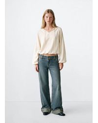 MANGO TEEN - Chiffon Blouse With Bow - Lyst