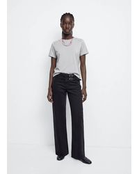 MANGO TEEN - Cotton T-Shirt With Pleats And Metal Appliqués - Lyst