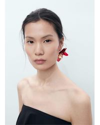 Mango - Combined Flower Earrings - Lyst
