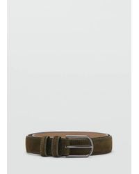 Mango - Suede Leather Belt - Lyst