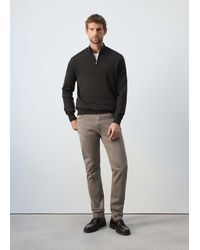 Mango - 100% Merino Wool Sweater With Zip-Neck - Lyst