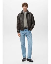 Mango - Faux-Leather Jacket With Pockets - Lyst