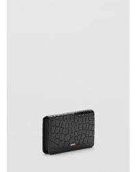 Mango - Small Croc Wallet - Lyst