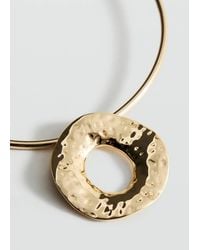 Mango - Rigid Circular-Design Necklace - Lyst