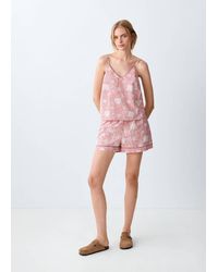 MANGO TEEN - Floral Print Short Pyjama Set - Lyst