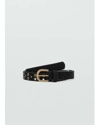 MANGO TEEN - Leather Belt With Eyelets - Lyst
