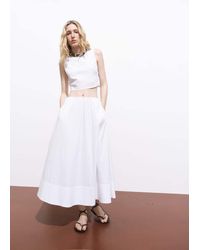 Mango - Flared Cotton Skirt - Lyst