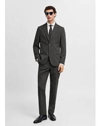Mango - Stretch Fabric Slim-fit Suit Trousers - Lyst