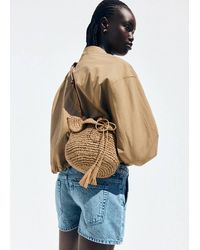 MANGO TEEN - Natural Fibre Bucket Bag - Lyst