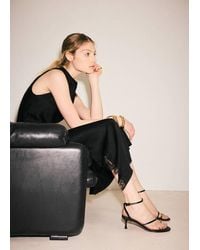 Mango - Heeled Sandal With Crossed Straps - Lyst