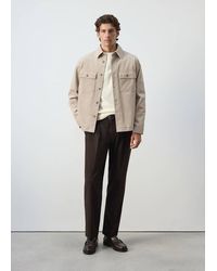 Mango - Corduroy Overshirt With Pockets - Lyst