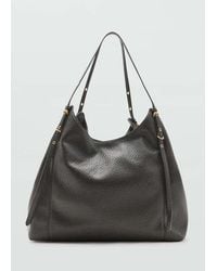 Mango - Large Large-Buckle Bucket Bag - Lyst
