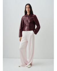 Mango - 100% Leather Jacket With Buttons - Lyst