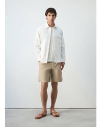 Mango - Bermuda Misto Cotone Lyocell - Lyst