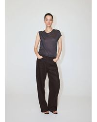 Mango - Bow Linen Trousers - Lyst