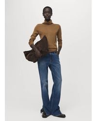 Mango - Wool-Blend Turtleneck Sweater - Lyst