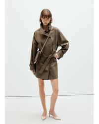 Mango - Midi Trench Coat With Belt - Lyst