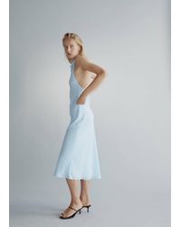 Mango - Draped Halter Dress - Lyst