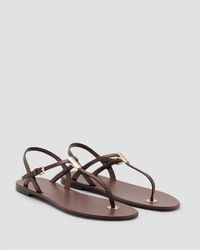 Mango - Sandals With Metallic Detail - Lyst