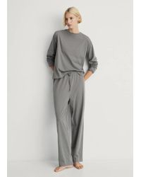 Mango - Two-Piece Plain Cotton Pyjama Set - Lyst