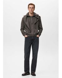 Mango - Ribbed-Knit Cardigan With Zip - Lyst