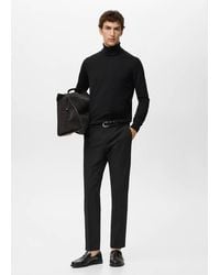 Mango - 100% Merino Wool Roll Neck Jumper - Lyst