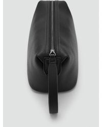 Mango - Contrast-Strap Pebbled Cosmetic Bag - Lyst