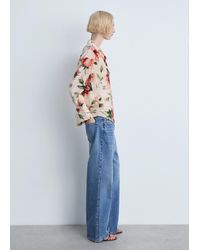 Mango - Flowy Floral Print Shirt - Lyst