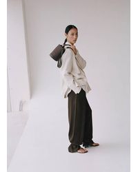 Mango - Small Raffia Bucket Bag - Lyst