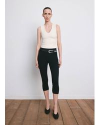 Mango - Fitted V-Neck Top - Lyst