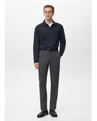 Mango - Regular-Fit Knitted Polo Sweater - Lyst