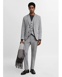 Mango - Super Slim-fit Stretch Fabric Suit Waistcoat - Lyst