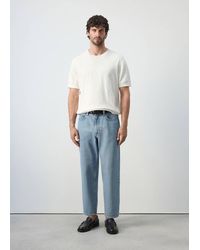 Mango - Sammy Cropped Carrot Fit Jeans - Lyst