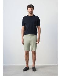 Mango - Slim-Fit Chino Cotton Bermuda Shorts - Lyst