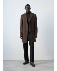 Mango - Long Wool Coat - Lyst
