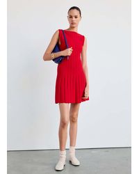 Mango - Ribbed Knit Dress - Lyst