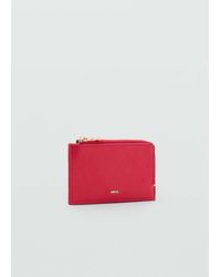 Mango - Saffiano-Effect Card Holder With Zip - Lyst