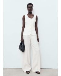 Mango - Suit-Style Linen Jumpsuit - Lyst