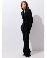 Mango - Double-Breasted Blazer With Belt - Lyst