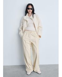 Mango - Fine Ribbed Knit Top - Lyst