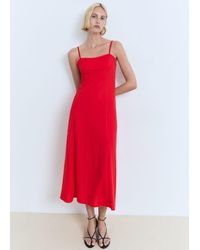 Mango - Midi-Dress With Bow On The Back - Lyst