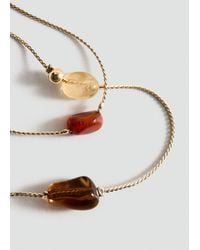 Mango - Collier Perles Combinées Or - Lyst