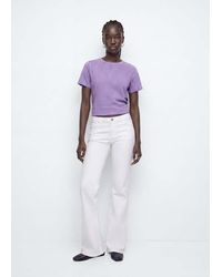 MANGO TEEN - Fine-Striped Cotton T-Shirt - Lyst