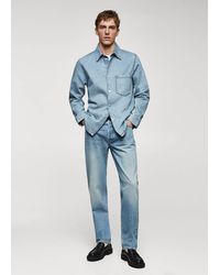Mango - Pocket Denim Overshirt Light - Lyst