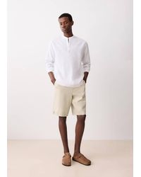 MANGO TEEN - Linen Cotton Bermuda Shorts - Lyst