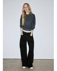 Mango - Balloon Striped Jeans - Lyst
