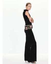 Mango - Flared Velvet Trousers - Lyst