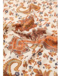 Mango - Paisley Satin Scarf - Lyst
