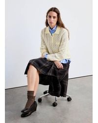 Mango - Cable-Knit Polo-Neck Jumper - Lyst